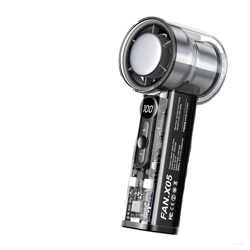 Handheld High-Speed Cooling Fan 3000mAh Rechargeable Battery