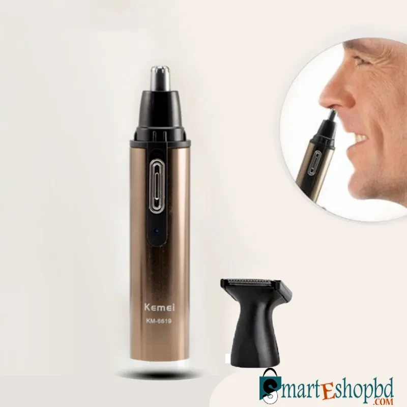 Kemei KM – 6629 2 in 1 Rechargeable Nose Beard Hair Trimmer
